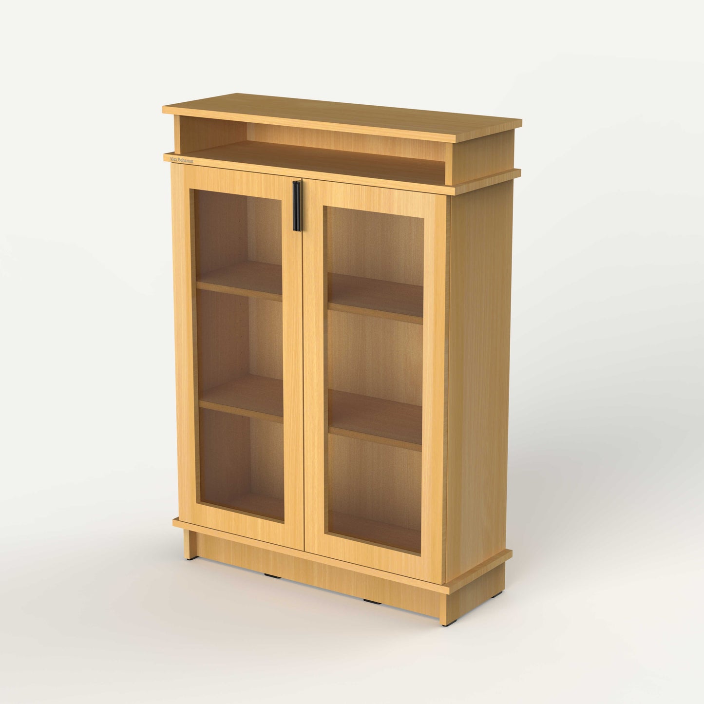 Fable Bookshelf Glass — 2 Column (Short)