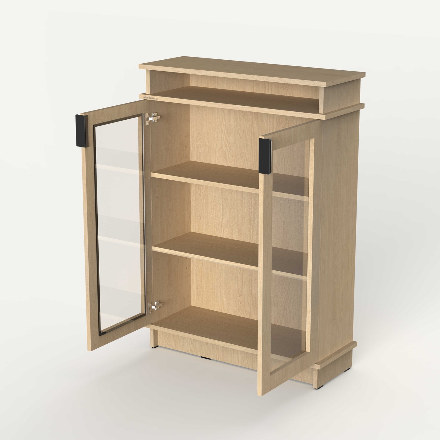 Fable Bookshelf Glass — 2 Column (Short)