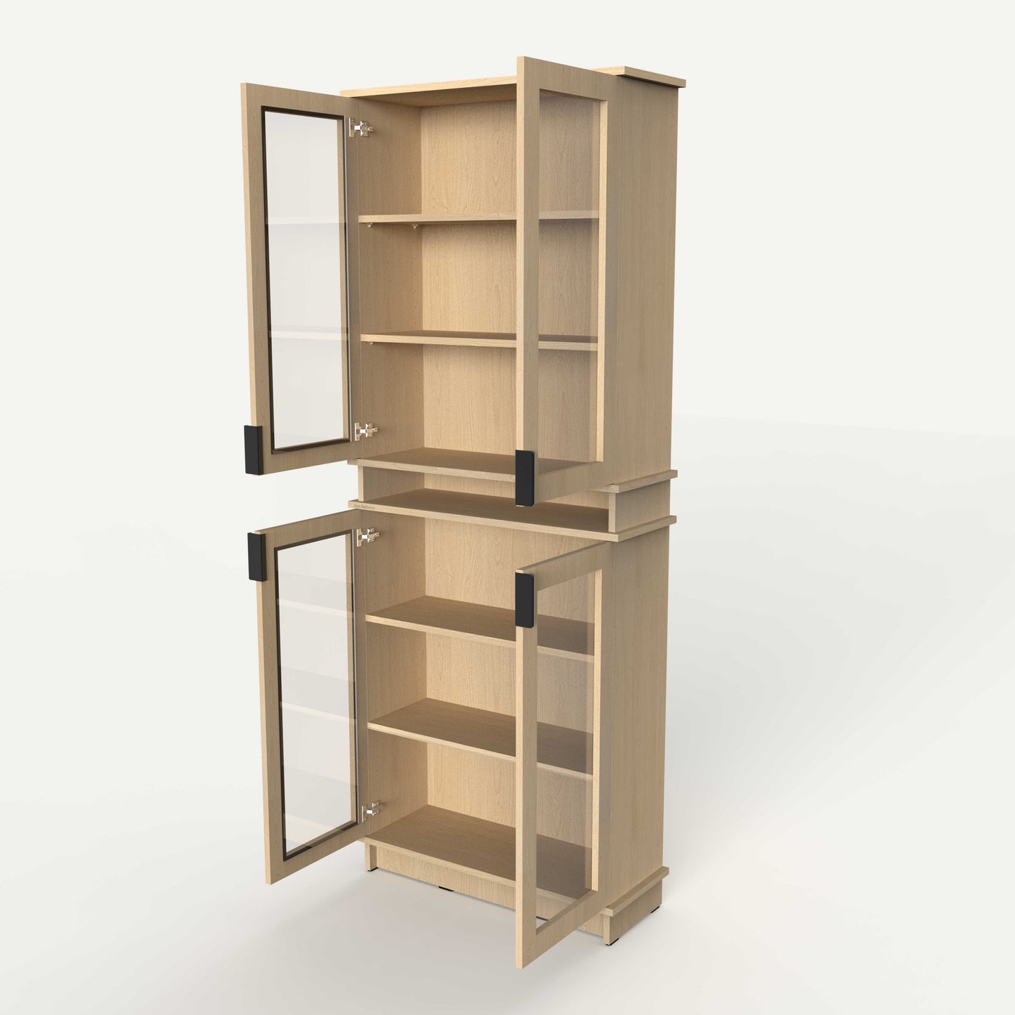 Fable Bookshelf Glass — 3 Column (Tall)