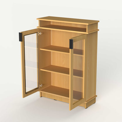 Fable Bookshelf Glass — 2 Column (Short)