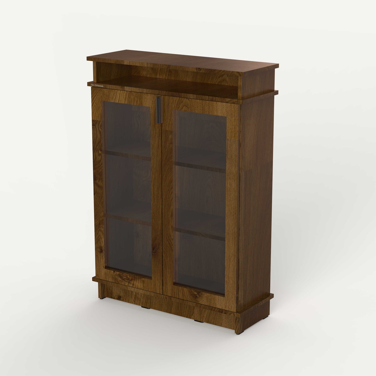 Fable Bookshelf Glass — 2 Column (Short)