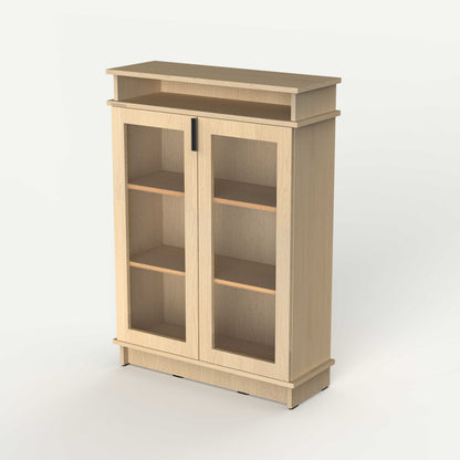 Fable Bookshelf Glass — 2 Column (Short)