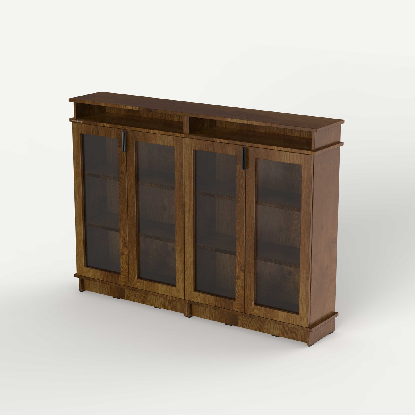 Fable Bookshelf Glass — 4 Column (Short)