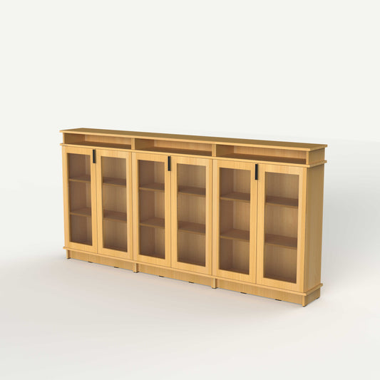 Fable Bookshelf Glass — 6 Column (Short)