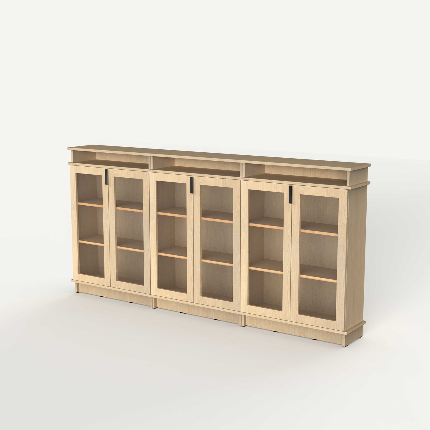 Fable Bookshelf Glass — 6 Column (Short)