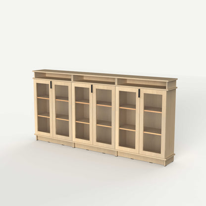 Fable Bookshelf Glass — 6 Column (Short)