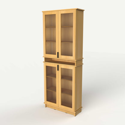 Fable Bookshelf Glass — 2 Column (Tall)