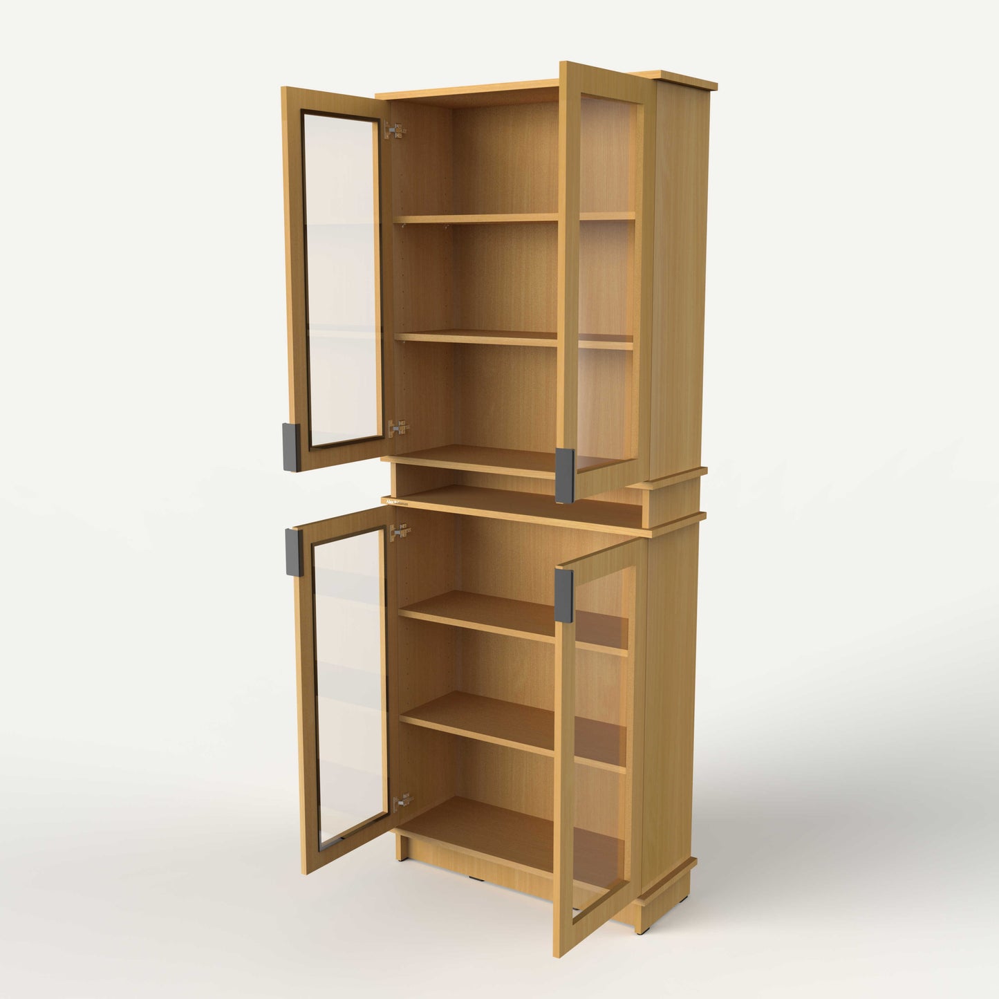 Fable Bookshelf Glass — 2 Column (Tall)