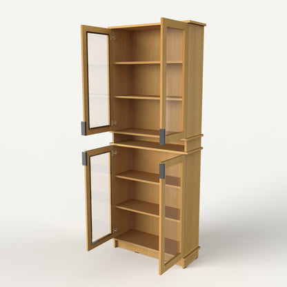 Fable Bookshelf Glass — 2 Column (Tall)