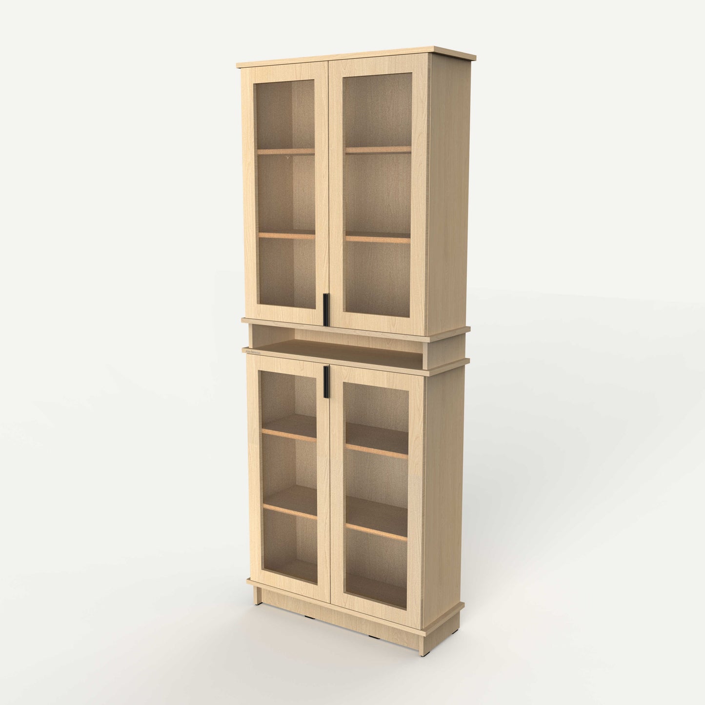Fable Bookshelf Glass — 2 Column (Tall)