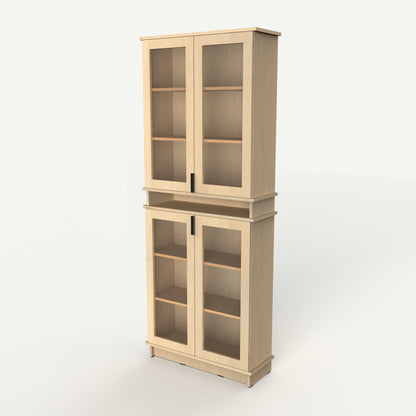 Fable Bookshelf Glass — 2 Column (Tall)
