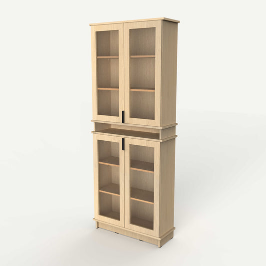 Fable Bookshelf Glass — 2 Column (Tall)