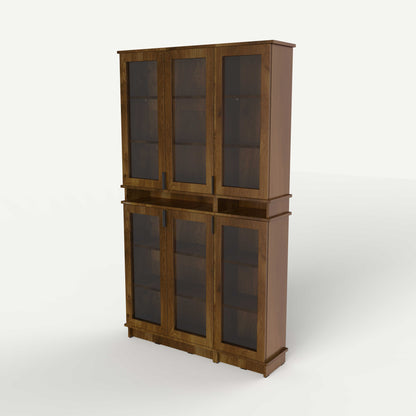 Fable Bookshelf Glass — 3 Column (Tall)